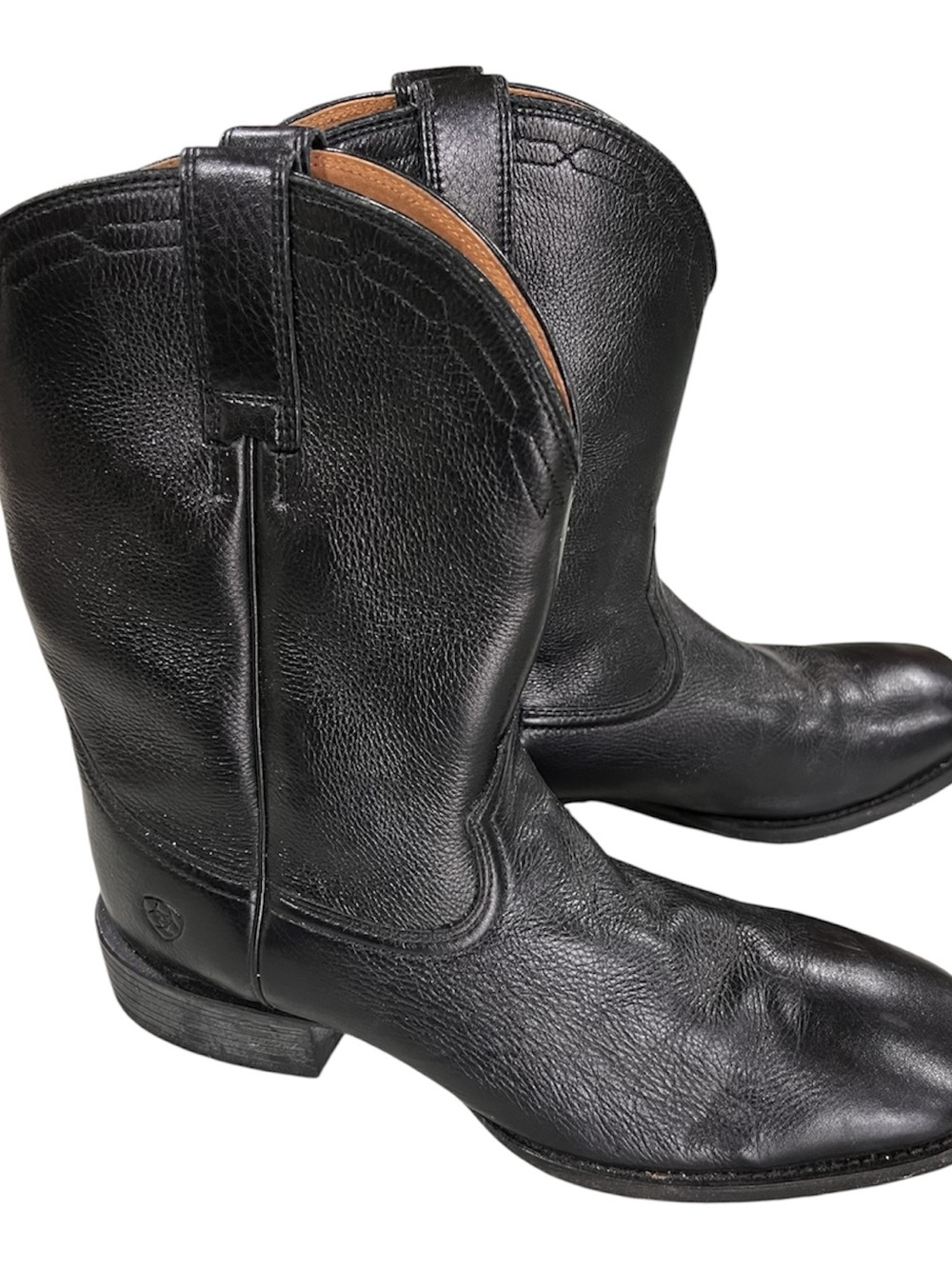 Ariat Black Leather Western Cowboy Boots